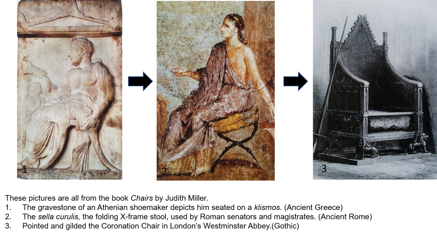 the humble chair in ancient times
