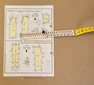 Using the measurement sizing scale.