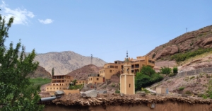 Village in the Atlas Mountains in Morocco